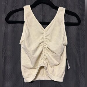 NEW Buckle BKE Essentials Tan Textured Patterned Design Crop Top Women Size M/L